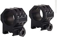 WEAVER High 6-Hole Picatinny Scope Ring - Matte Black