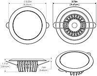Lumitec Mirage SS Polished Bezel Exterior and Interior Flush Mount LED Down Light White dimming, Blue dimming