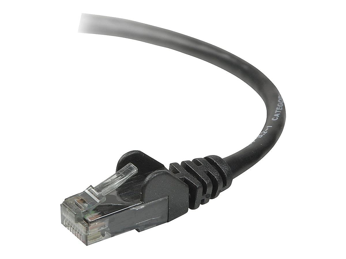 Belkin Cat.6 UTP Patch Cable - RJ-45 Male - RJ-45 Male - 7ft - Black