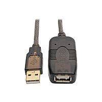 Tripp Lite Active USB 2.0 Extension Cable USB-A M/F 25ft 25' 7.6M (U026-025), black