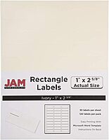 JAM PAPER Mailing Address Labels - Self-Adhesive Rectangular