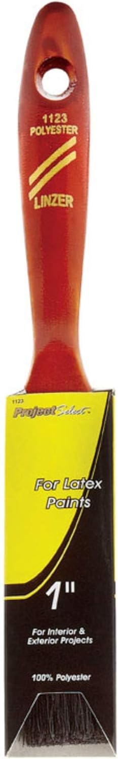 Linzer Latex Paint Brush, 7/16 in thick, 2-1/4 in trim, Polyester, Walnut Wood handle (449-1123-1) 1 Pack