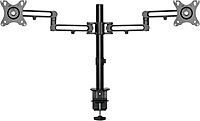 StarTech.com Desk Mount Dual Monitor Arm - Desk Clamp VESA Compatible Monitor Mount for up to 32 inch Displays - Ergonomic Articulating Monitor Arm - Height Adjustable/Tilt/Swivel/Rotating (ARMDUAL3)