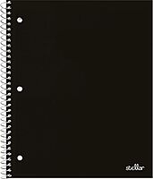 Office Depot® Brand Stellar Poly Notebook, 8-1/2" x 11", 1 Subject, Quadrille Ruled, 100 Sheets, Black