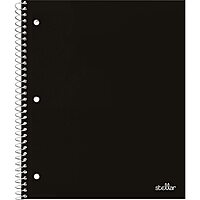 Office Depot® Brand Stellar Poly Notebook, 8-1/2" x 11", 1 Subject, Quadrille Ruled, 100 Sheets, Black