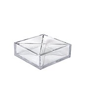 Azar Displays 556350 Square Tray 4 Compartment Desk Organizer, 6" Pack of 2