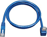 Tripp Lite Cat6 Gigabit Molded Patch Cable (RJ45 Right Angle Down M to RJ45 M) Blue, 5-ft. (N204-005-BL-DN)