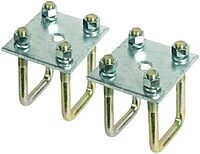 CE Smith - Axle Tie Plate Kit - 2 Tie Plates, 4 U-bolts & 8 Nuts & Lock Washers for 2" Square Axle