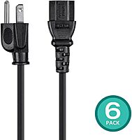 Monoprice Power Cord - NEMA 5-15P to IEC 60320 C13, 18AWG, 10A/1250W, 125V, 3-Prong