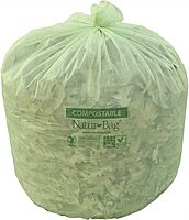 NT1025-X-00030 55 Gal. 42 in. x 48 in. 0.8 mil Green Compostable Trash Bags Slim Liner - pack of 100