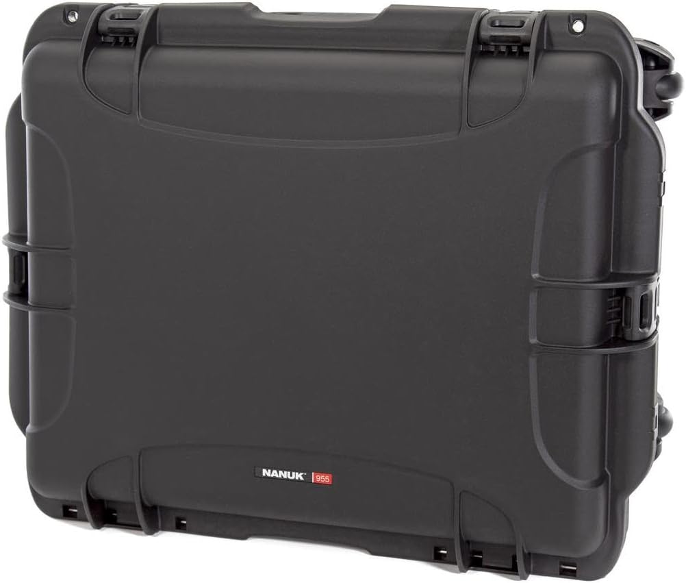NANUK Wheeled Series 955 Lightweight NK-7 Resin Waterproof Hard Case with Foam Insert, Black