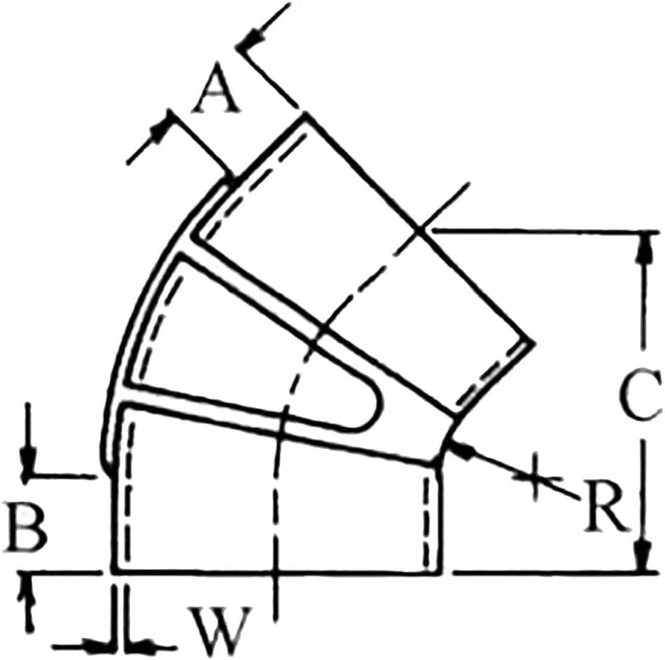 Trident Marine 3-1/2" ID 45-Degree EPDM Black Rubber Molded Wet Exhaust Elbow w/4 T-Bolt Clamps