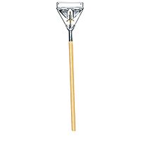 Unisan Wood Quick-Change Mop Handle, 63in, 30% Recycled, Natural