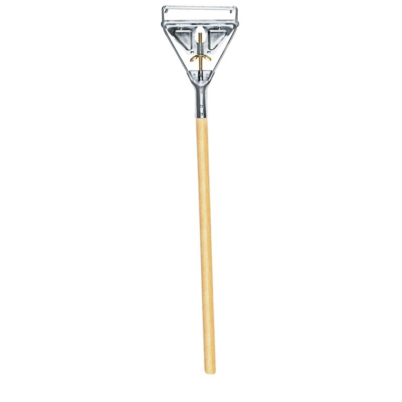 Unisan Wood Quick-Change Mop Handle, 63in, 30% Recycled, Natural