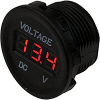 Sea Dog 421615-1 Digital Volt Meter - Round (4V-30V)