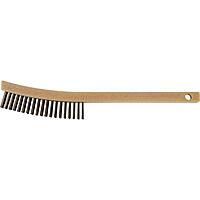 Pferd 85014 Curved Handle Scratch Brush 3x19 Rows SS Wire Plastic Block (12pk)