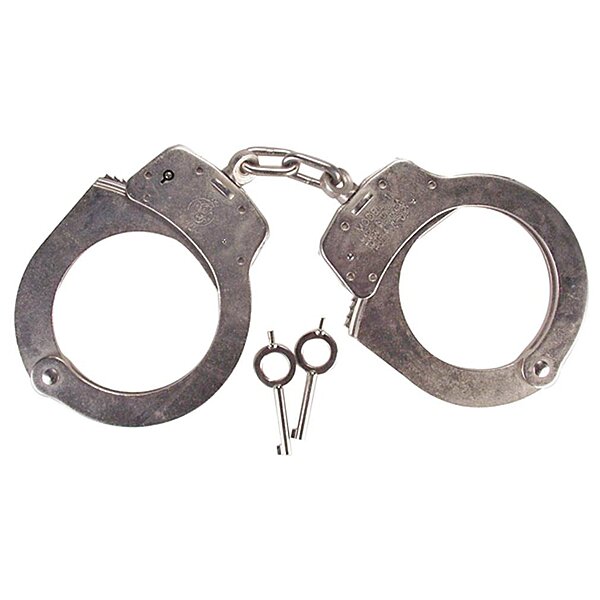 Smith & Wesson 350132 Model 1 Universal Oversize Handcuff Nickel, Silver