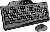 Kensington Pro Fit Wireless Media Desktop Set with Keyboard and Mouse (K72408US), Black