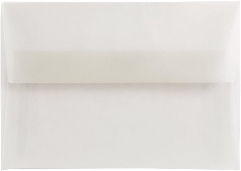JAM PAPER Translucent Vellum Invitation Envelopes - Clear