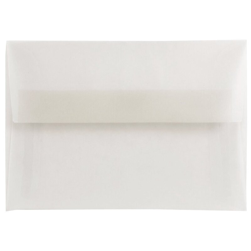 JAM PAPER Translucent Vellum Invitation Envelopes - Clear