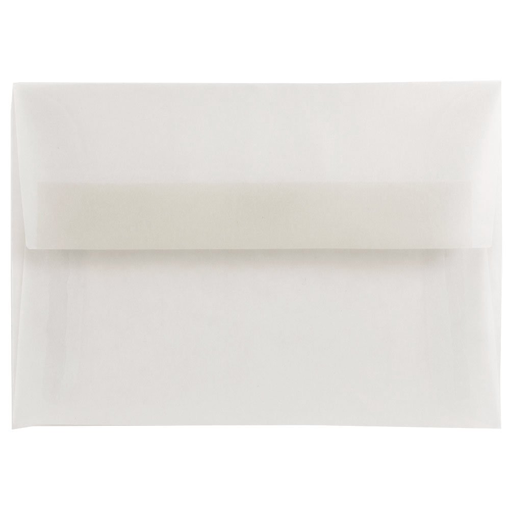 JAM PAPER Translucent Vellum Invitation Envelopes - Clear