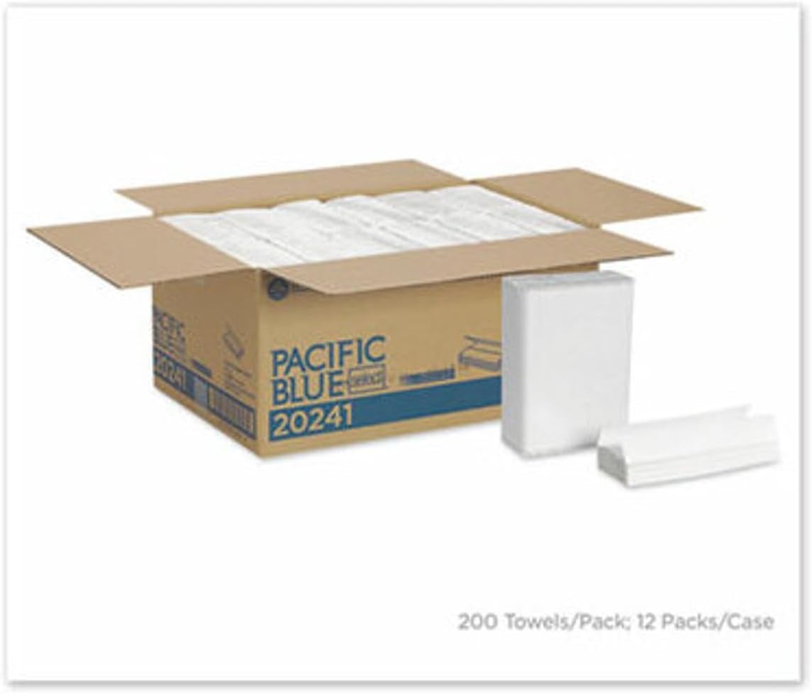 Pacific Blue Select C-Fold Paper Towel, 1-Ply, 10.1 x 10.1, White, 200/Pack, 12 Packs/Carton