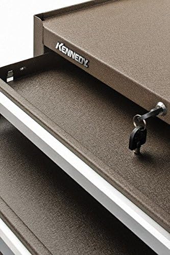 Kennedy Manufacturing 315XB 39" 15-Drawer Industrial Double-Bank Rolling Tool Cart with Cabinet and Chest, Brown