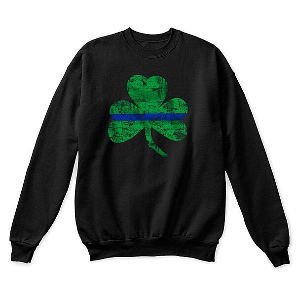 Thin Blue Line St. Patrick's Day Crewneck Sweatshirt
