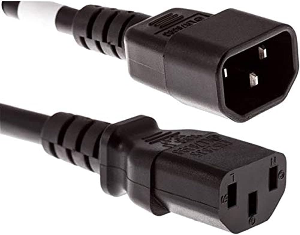 2ft Black C13-C14 Server Power Cord, SVT Jacket, 10A 250V