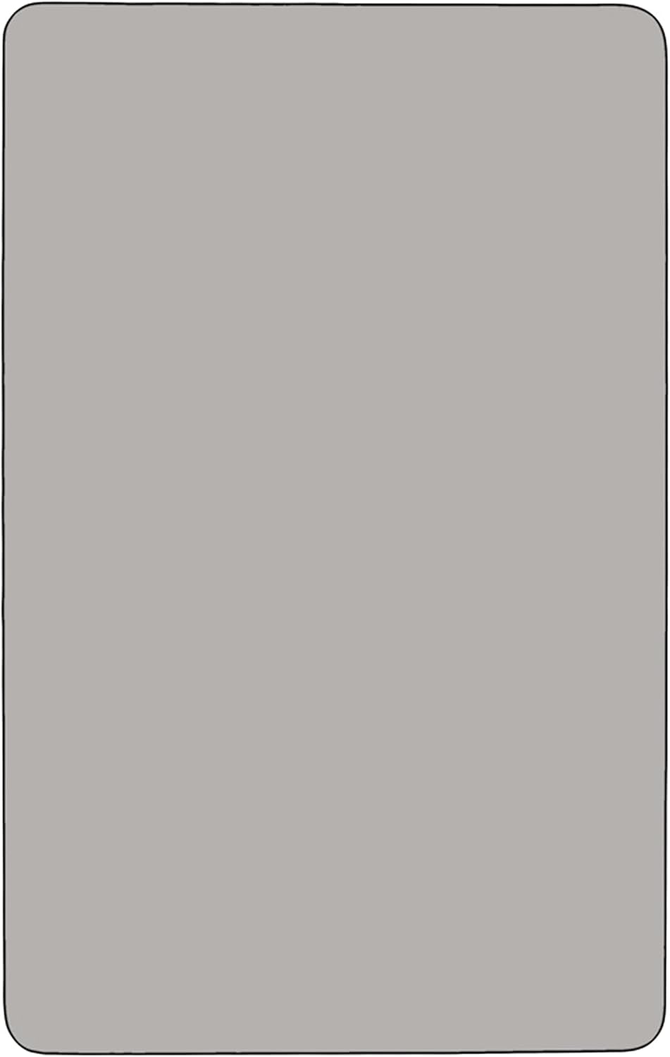 Flash Furniture Rectangular HP Laminate Activity Table, 24 x 60 in, Adjustable 16.25-25.25 in, Gray