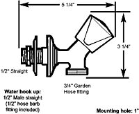 Scandvik SS Washdown Spigot