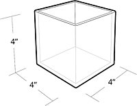 Azar Displays 556377-SET 4", 5", & 6" Deluxe Cube Set for Countertop