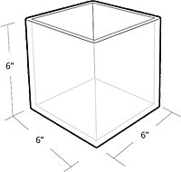 Azar Displays 556377-SET 4", 5", & 6" Deluxe Cube Set for Countertop