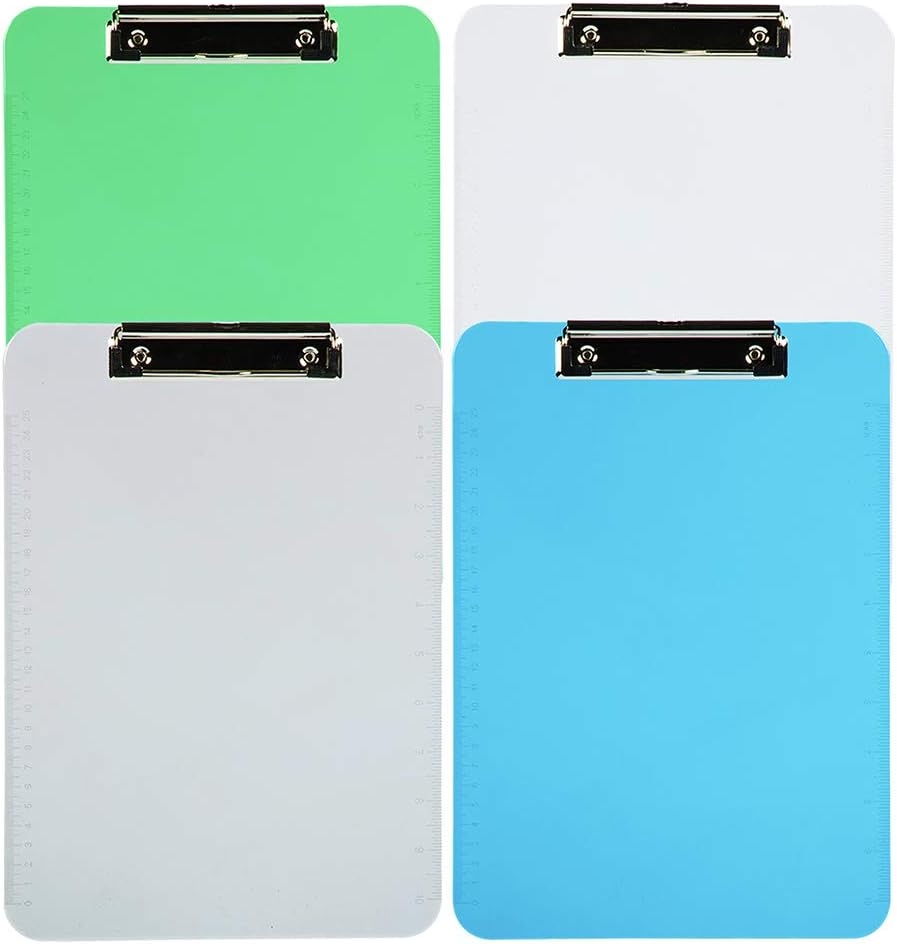 JAM PAPER Plastic Clipboards with Low-Profile Metal Clip - Letter Size