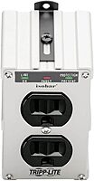 Tripp Lite Isobar ISOBLOK2-0 Heavy Duty Outlet Extender, Wall Power Strip Surge Protector, 2 Outlets, Direct Plug-in, White, Metal Power Strip