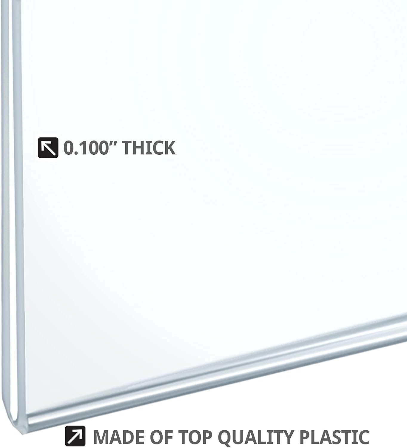 AZAR DISPLAYS U-Frame Wall-Mount Acrylic Sign Holders, Clear, Pack Of 10