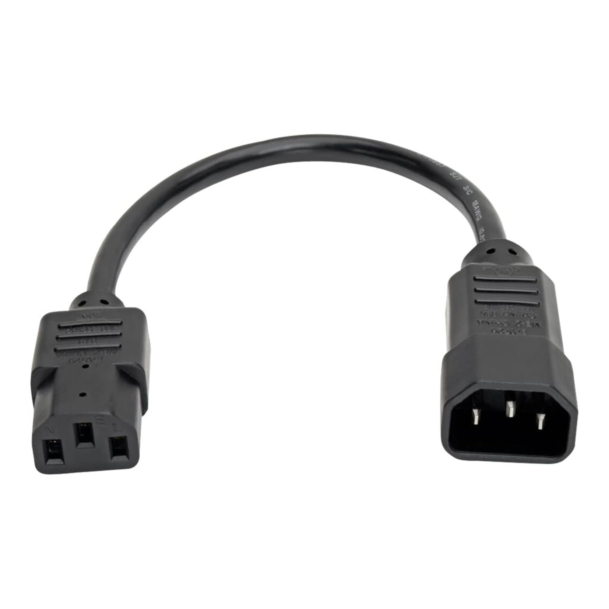 Tripp Lite Standard Computer Power Extension Cord (IEC-320-C14 to IEC-320-C13) 18 AWG 10A