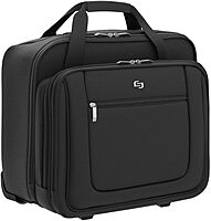 Solo New York Rolling Case with Wheels - Roller Laptop Bag, Wheeled Briefcase for Women & Men, Carry On Size for Travel