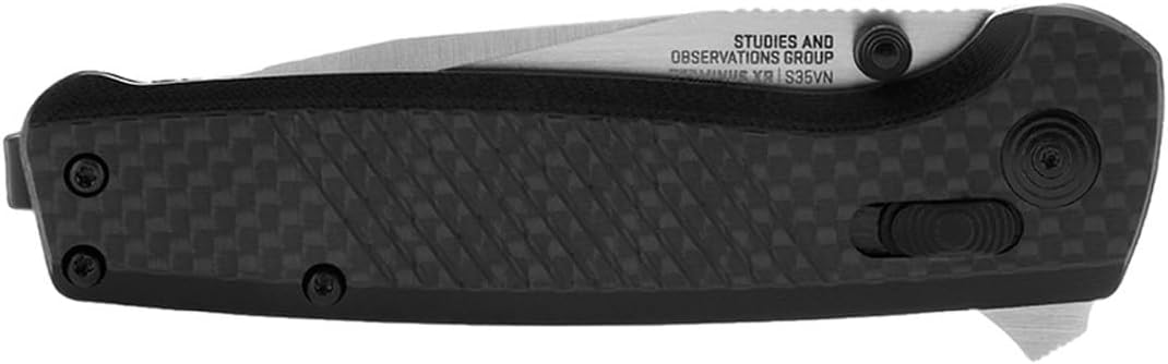 SOG Terminus XR Ergonomic Ambidextrous Lightweight Sleek Balanced Folding Knife| G10 Carbon Fiber Handle | S35VN Steel Blade
