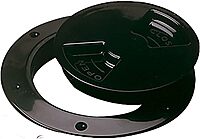 Sea-Dog Quarter-Turn Smooth Deck Plate w/Internal Collar - Black - 8"