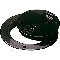 Sea-Dog Quarter-Turn Smooth Deck Plate w/Internal Collar - Black - 8"