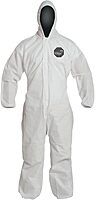 PB127SWH3X0025 3X White 12 mil ProShield Chemical Protection Coveralls (25 Each)