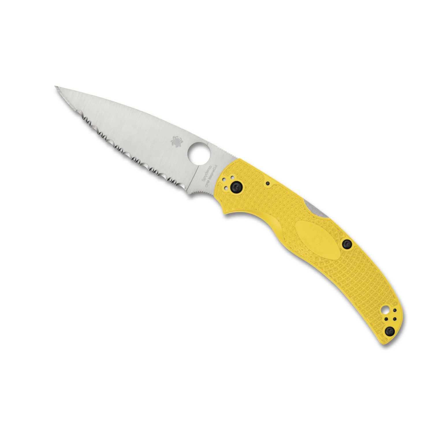 Spyderco Native Chief Salt Knife - Lightweight, Yellow Handle with SpyderEdge, Full-Flat Grind