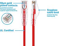 Monoprice SlimRun Cat6 UTP Ethernet Patch Cable 28AWG 550MHz Snagless