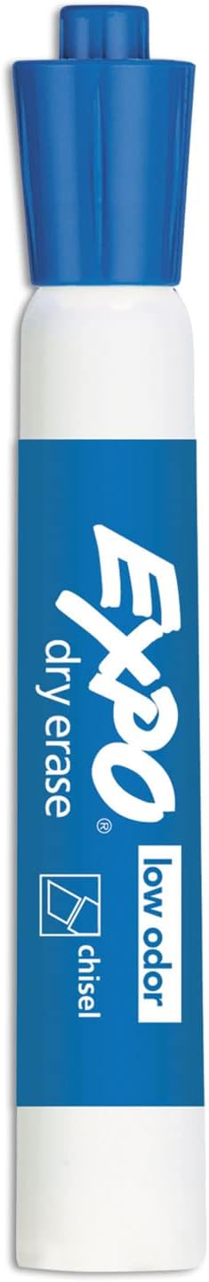 EXPO Dry Erase Markers, Low-Odor Ink, Chisel Tip