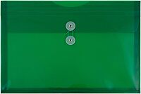 JAM PAPER Plastic Envelopes with Button & String Tie Closure - 12 Pack