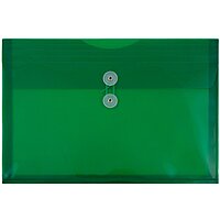 JAM PAPER Plastic Envelopes with Button & String Tie Closure - 12 Pack