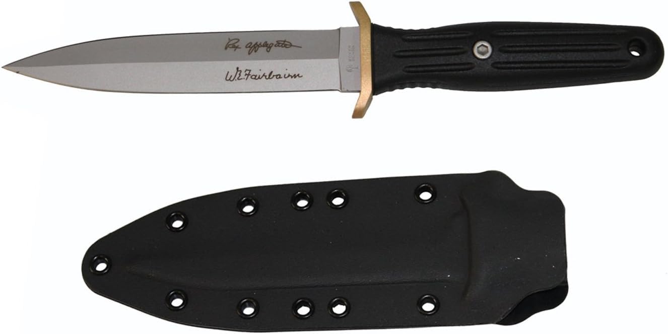 Boker Applegate-Fairbairn Combat II - fixed blade knife with Kydex sheath