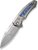 WE Knife Hyperactive Frame Lock 23030-1 Vanax Blue Flamed Titanium Pocket Knives