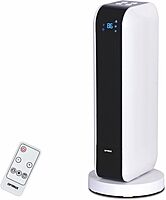 Optimus H-7319 17" Oscillating Tower Heater with Remote, Digi Temp Readout & Setting